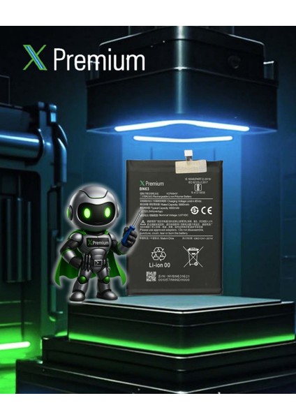 Xpremium Xiaomi Redmi 10 Prime Uyumlu Batarya Pil Süper Yüksek Kalite 5000 Mah BN63 modelleri