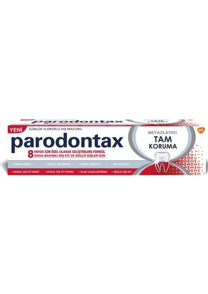 2 Adet Parodontax Diş Macunu Tam Koruma Beyazlatıcı 75 ml fiyatları