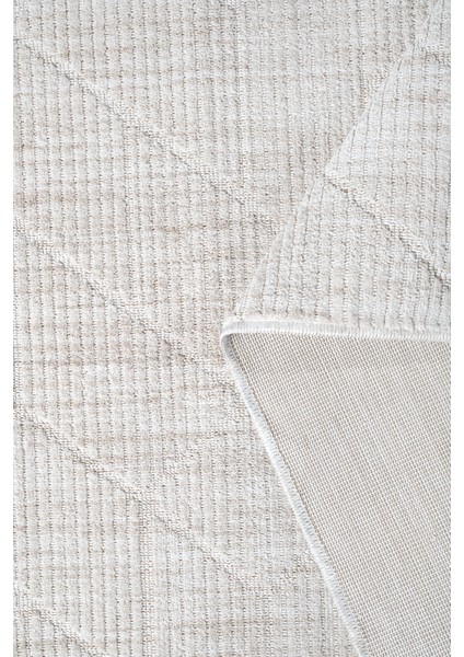 Yalın Bukle Salon Halısı Hav Vermez Mutfak Halısı Çocuk Odası Halısı Koridor 5579 Krem