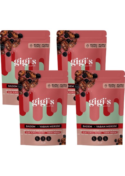 Wild Berry Bal ile Glaze Edilmiş Crunchie Sağlıklı Karışım 4'lü Paket