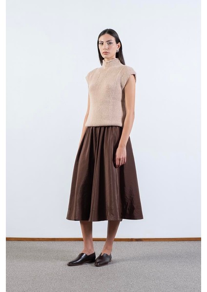 Dimitrio Dik Yaka Kolsuz Triko Pudra