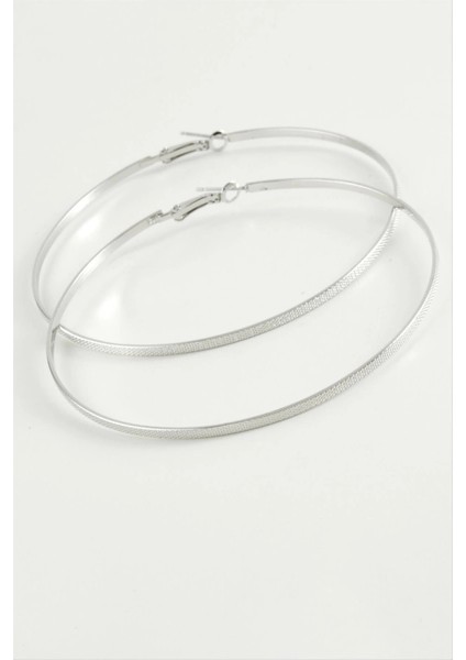 Noktalı Metal Halka Küpe 8-10 cm