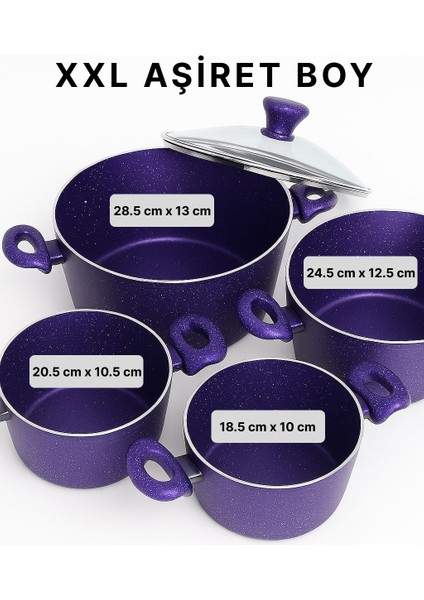 Granit Tencere & Grill Tava Seti 9 Parça Kalın Malzeme Xxl Aşiret Boy Uzun Ömürlü Çeyizlik fiyatları