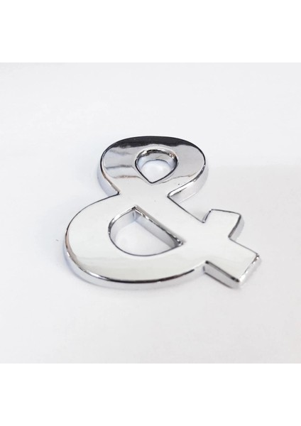 Cemax & Işareti 3,75 cm Krom Yapışkanlı