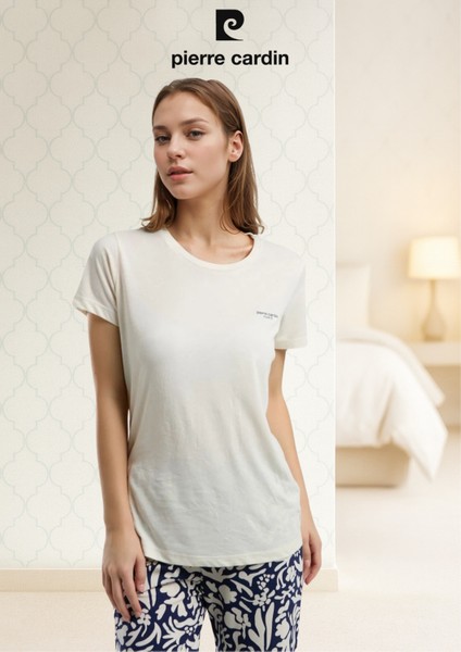 Kadın Giyim Krem Kısa Kol Pijama Takımı (Modal Şort Hediye) fiyatları