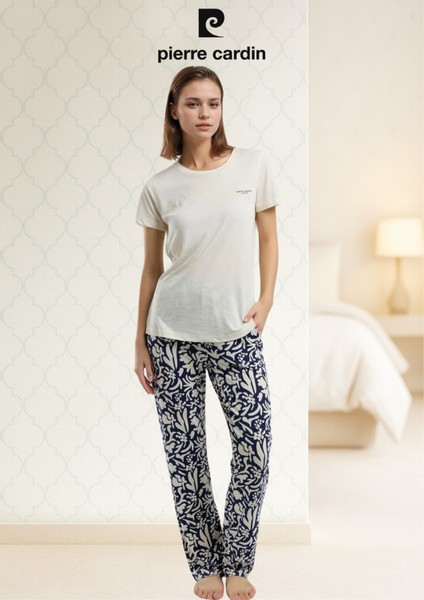 Kadın Giyim Krem Kısa Kol Pijama Takımı (Modal Şort Hediye) fırsatları