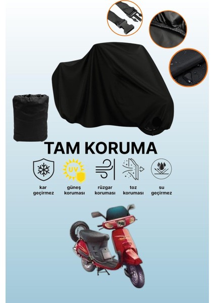 Siyah Honda Kinetic Dx Uyumlu Motor Branda, Koruyucu Örtü, Motosiklet Brandası