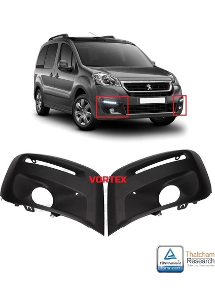 Partner 2015 ve Sonrası Sis Farı Kapağı Seti (Sisli Rh+Lh)