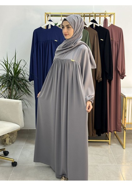 Şallı ve Üsten Robalı,kemerli Elbise Takım .hijap ,abaya (Hac ve Umre Için Uygundur) Gri indirimleri