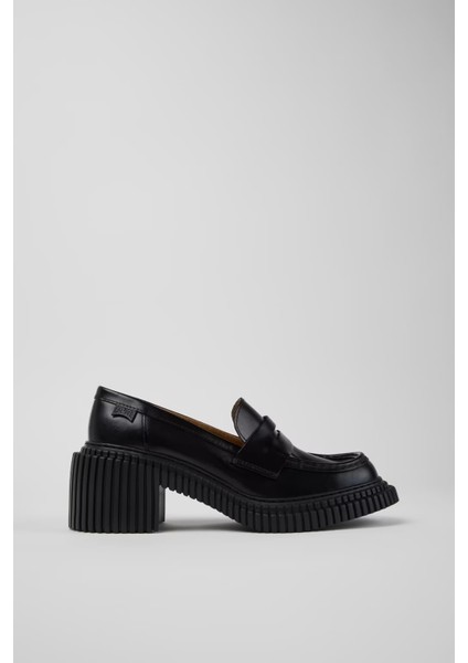 Kadın Pix London Deri Makosen - Siyah