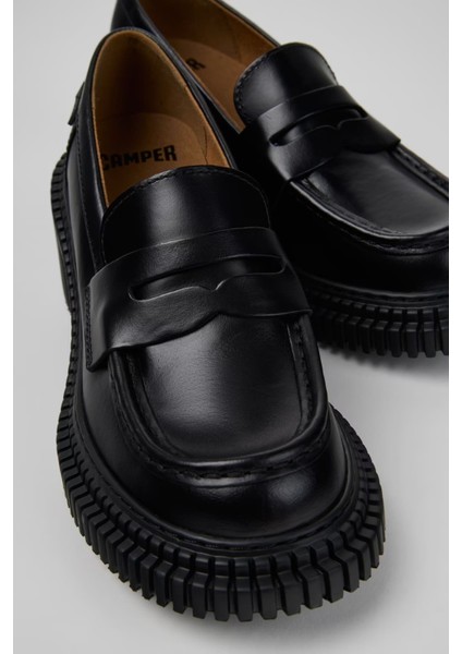 Kadın Pix London Deri Makosen - Siyah fırsatları