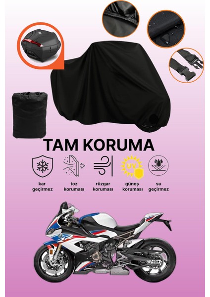 Siyah Arka Çanta Uyumlu Bmw S 1000 Rr Uyumlu Motosiklet Brandası, Koruyucu Örtü