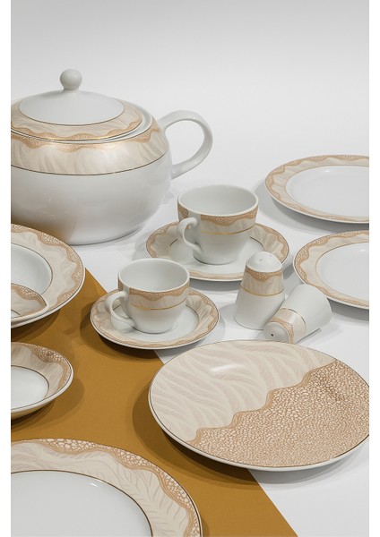 Fodis Güral Porselen Tolstoy 84 Parça Yemek Takımı modelleri