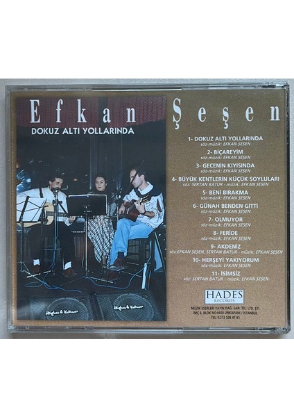 Efkan Şeşen Dokuz Altı Yollarında CD (Jelatinli Sıfır Orijinal Dönem Baskı Cd) fiyatları