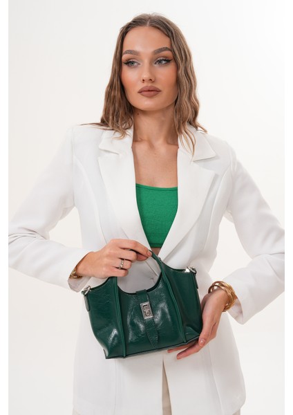 Ekstralı Önü Kilit Detaylı ve Fermuarlı Kadın Omuz Çantası modelleri