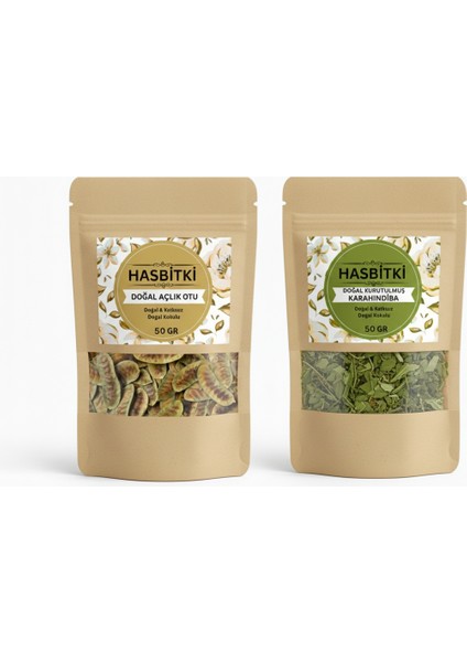 Karahindiba & Açlık Otu Seti 2×50 G – Doğal Bitkisel Karışım
