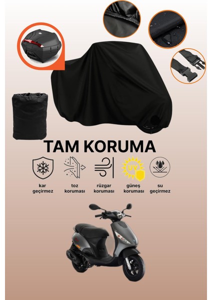 Siyah Arka Çanta Uyumlu Revolt Rsx7 Uyumlu Motosiklet Brandası, Koruyucu Örtü