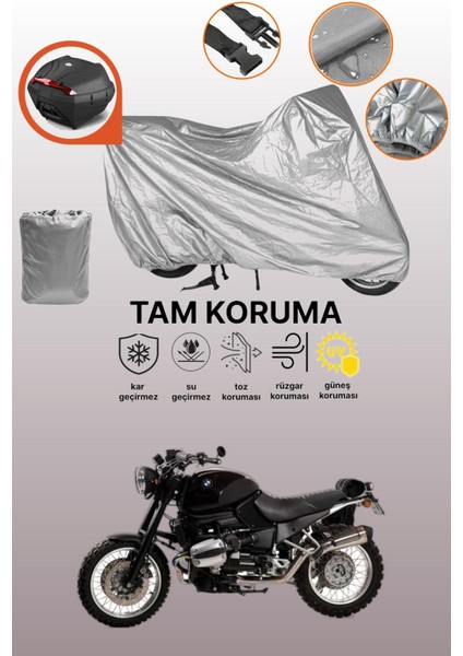 Gri Arka Çanta Uyumlu Bmw R 1100 R Uyumlu Motor Brandası, Koruyucu Örtü