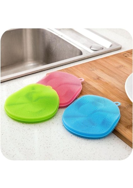 2 Li Çok Amaçlı Silikon Bulaşık Fırçası -Nihale- Tutacak fırsatları