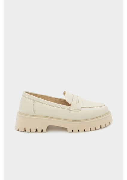 Ladin Ekru Hakiki Deri Makosen