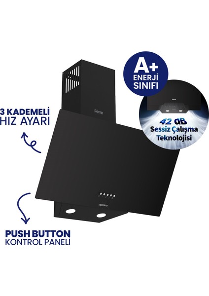 Flowart Turbolu Siyah Cam Ankastre Set ( 65 cm Woklu Ocak ) QBL62CS - SC405 - D086SA fırsatları