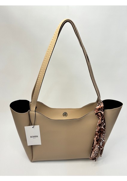 Elena Krem Mat Fermuar Detaylı Kadın Omuz Çantası fırsatları