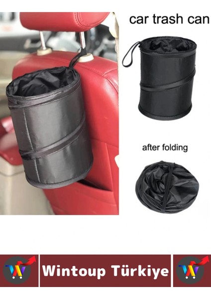 Dayanıklı Oto Koltuk Arkası Başlığa Asılabilir Outdoor Kamp Piknik Araç Içi Katlanabilir Çöp Torbası fırsatları