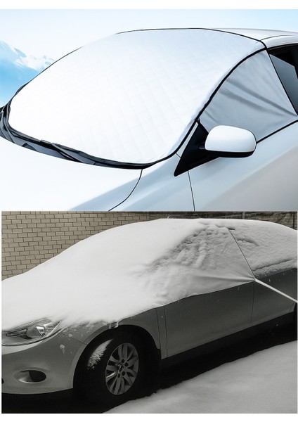 Buzlanma Önleyici Oto Ön ve Yan Cam Brandası Kar Buz Koruyucu Araba Ön Cam Yarım Oto Branda Buzlanmaya Son