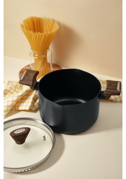 Siyah Titanium Kaplama 22 cm Makarna Tenceresi indirimleri