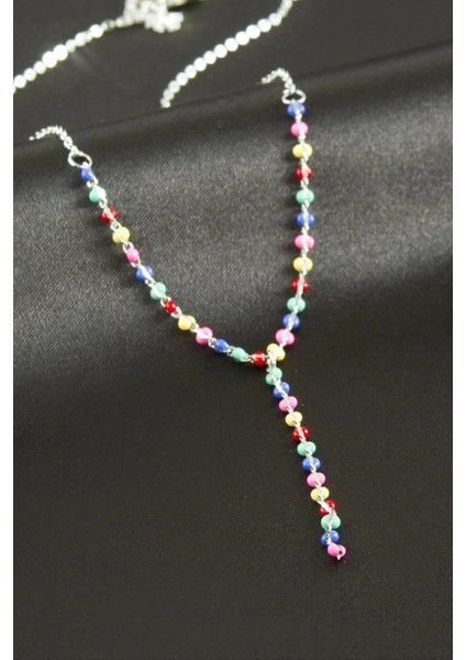 Mineli Boncuklu Y Kolye