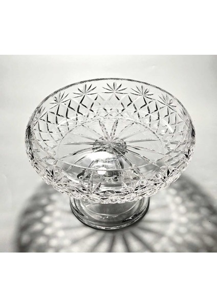 El Yapımı Kristal Palm Desenli 28 cm Dekoratif Sunumluk Kase fırsatları