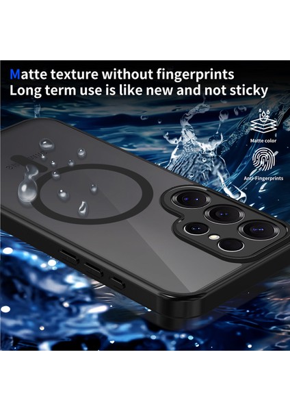 Samsung Galaxy S24 Ultra Kılıf, Manyetik Yarı Saydam Mat Darbeye Dayanıklı ve Parmak Izi Önleyici Koruyucu Kılıf-Siyah (Yurt Dışından) modelleri