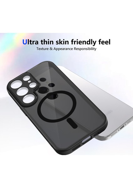 Samsung Galaxy S24 Ultra Kılıf, Manyetik Yarı Saydam Mat Darbeye Dayanıklı ve Parmak Izi Önleyici Koruyucu Kılıf-Siyah (Yurt Dışından) fırsatları