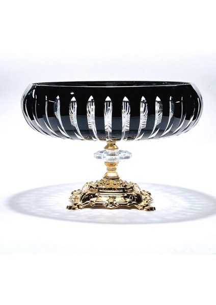 Kristal Kesme Vertical Dekor Siyah Büyük Kase 28 fiyatları