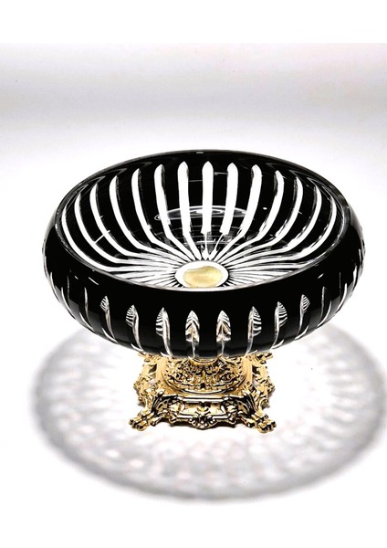 Kristal Kesme Vertical Dekor Siyah Büyük Kase 28 modelleri