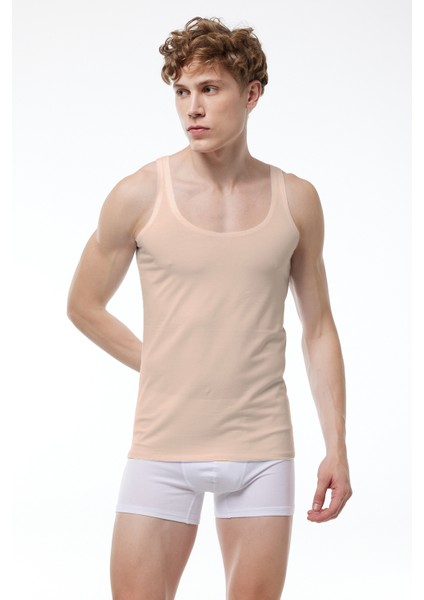 Görünmez Atlet Erkek 2 Adet Beyaz Ten Rengi Ince Askılı Iz Yapmayan Modal Atlet 013 2M013 indirimleri