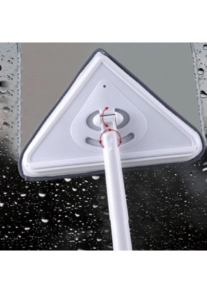 ( 3 Bezli ) Üçgen Mop Cam Silme ve Profesyonel Temizlik Seti Aparatı Paspas Mop