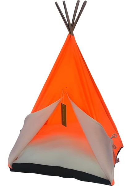 Kedi Köpek Çadırı Büyük Boy Turuncu 60X60X80CM