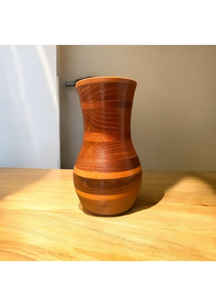 🌳 El Yapımı Dut, Ceviz, Meşe ve Maun Ağaçlarından Ahşap Vazo modelleri