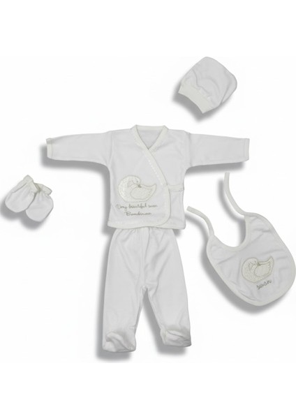 Sarı Kuğulu 5'li Yenidoğan Hastane Çıkışı Seti Erkek Kız Bebek fırsatları