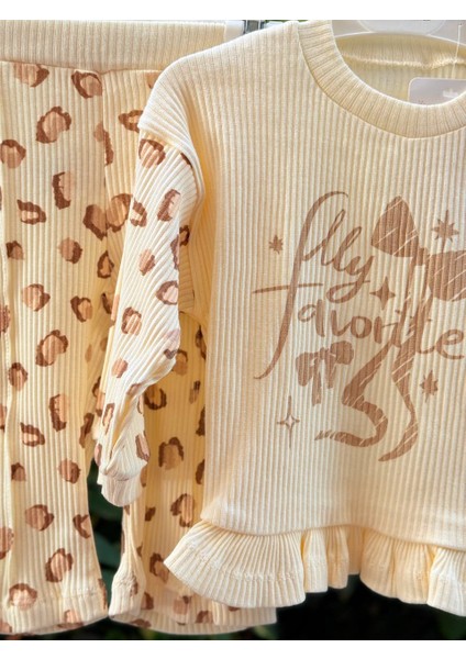 Kız Bebek Mevsimlik Fitilli Alt Üst Takım Şık Tasarım Özel Gün Günlük Alt Üst Takım fırsatları