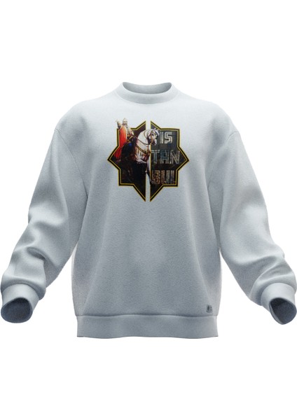 Fatih Sultan Mehmed Tasarımlı Rahat Kalıp Unisex Sweatshirt