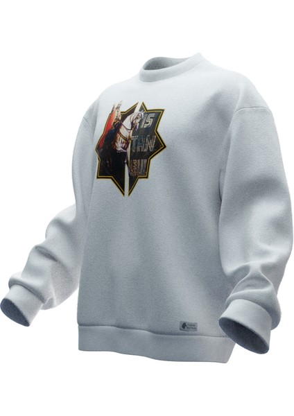 Fatih Sultan Mehmed Tasarımlı Rahat Kalıp Unisex Sweatshirt fiyatları