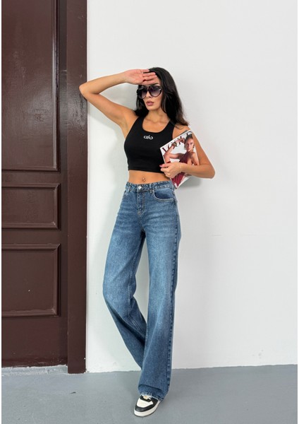 N74 Wide Leg Mavi Kadın Jean fiyatları