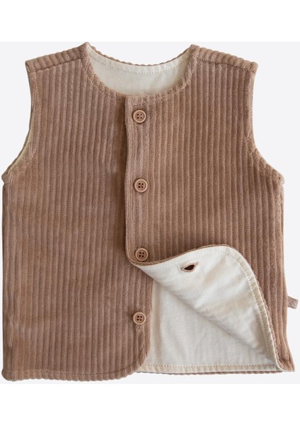 Organik Dosse Yelek Kahverengi modelleri