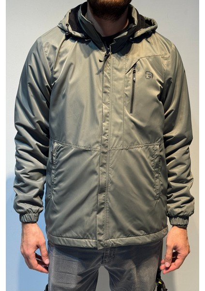 Erkek Kapüşonlu Cep Detaylı Içi Polar Kışlık Mont 2571 Haki fiyatları