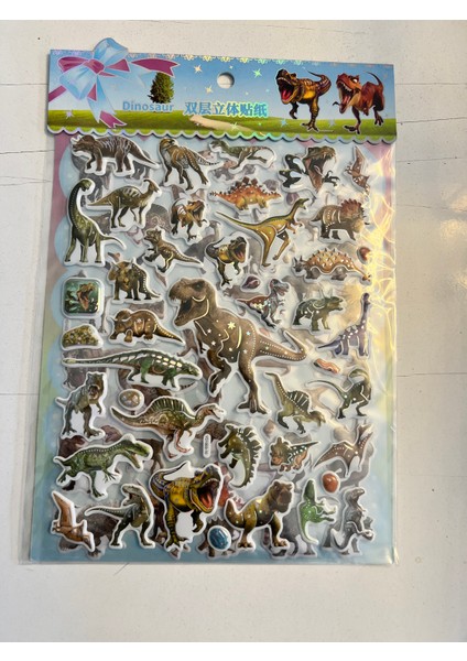Dinazorlar Kabartma Sticker Etkinlik Oyunu 2 Kartela Birden MODEL22