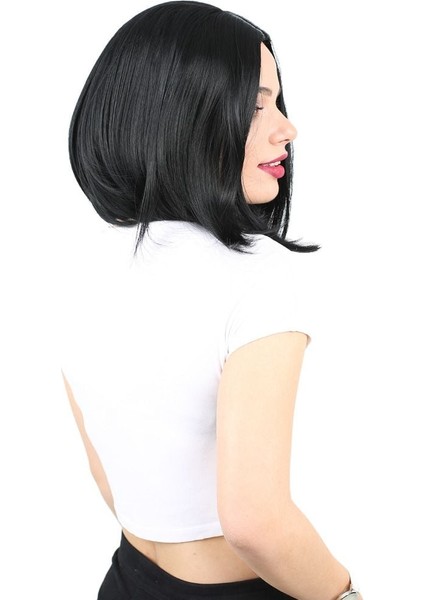 Fiber Sentetik Peruk Perçemsiz Kısa Düz / Siyah fiyatları