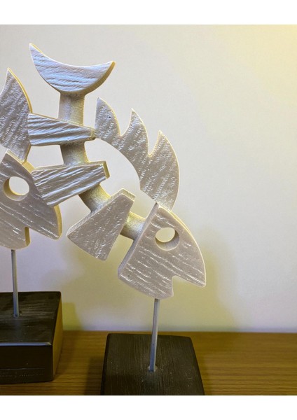 Ikili Balık Kılçığı Beyaz Dekor fiyatları