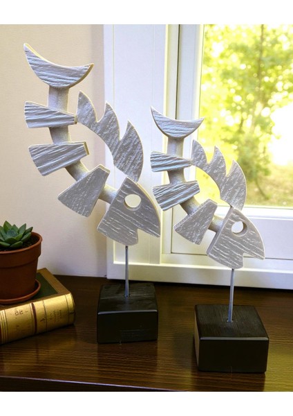 Ikili Balık Kılçığı Beyaz Dekor fırsatları